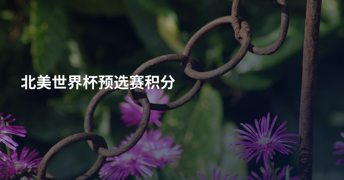 北美世界杯预选赛积分