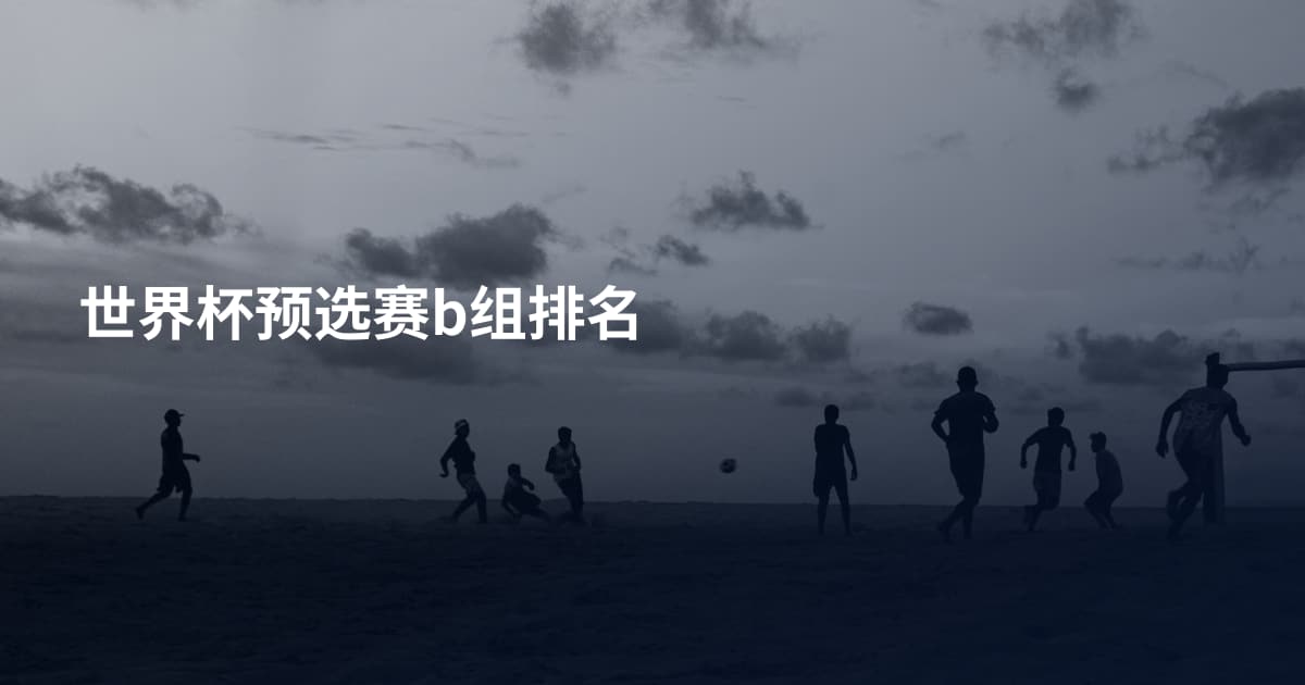 世界杯预选赛b组排名