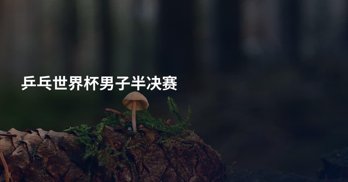 乒乓世界杯男子半决赛