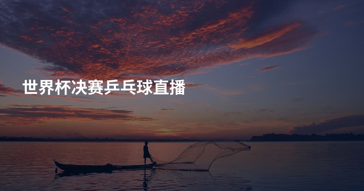 世界杯决赛乒乓球直播