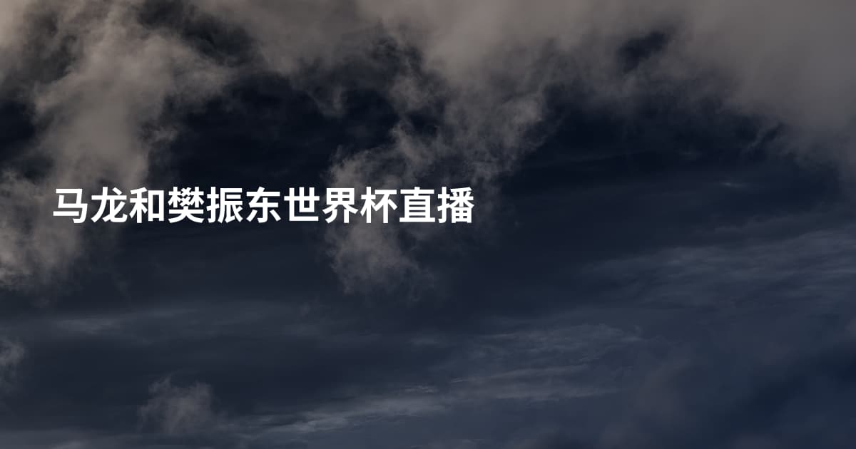 马龙和樊振东世界杯直播