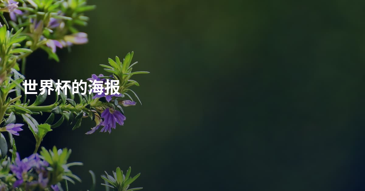 世界杯的海报