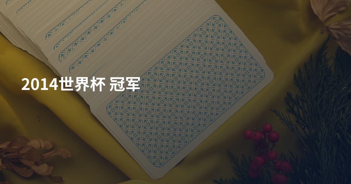 2014世界杯 冠军
