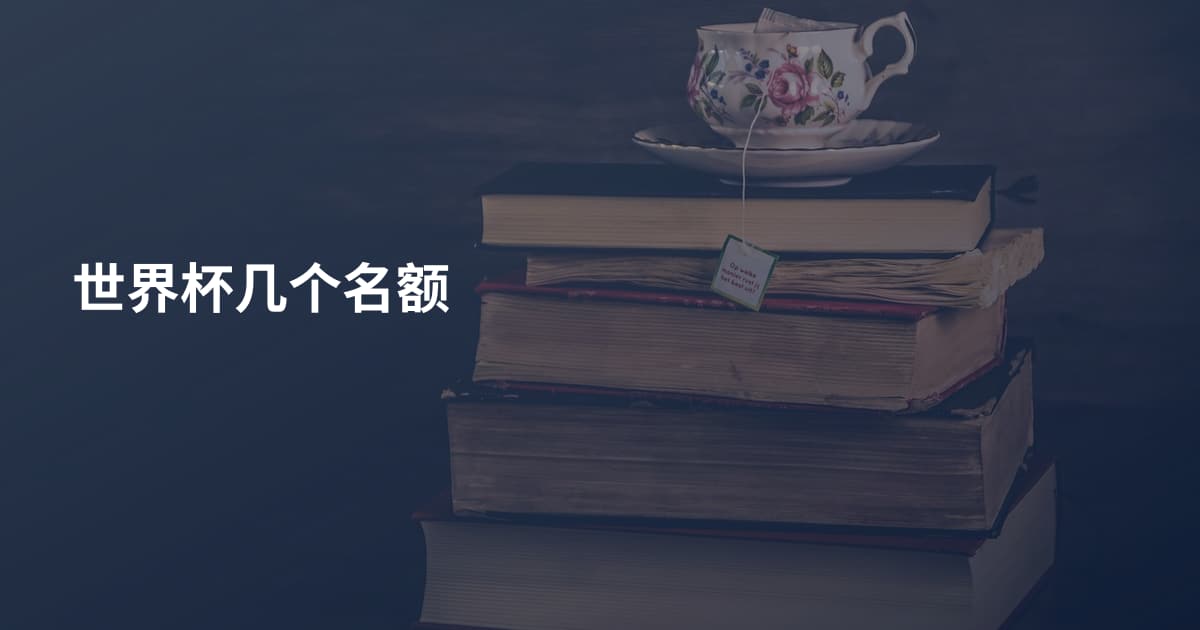 世界杯几个名额