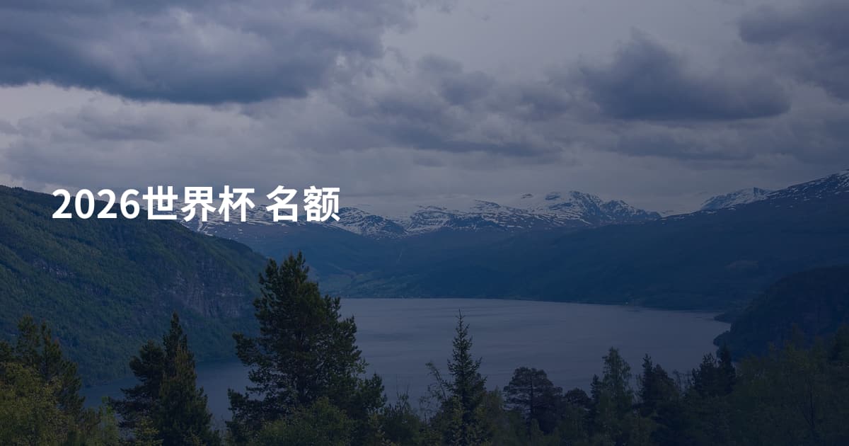 2026世界杯 名额