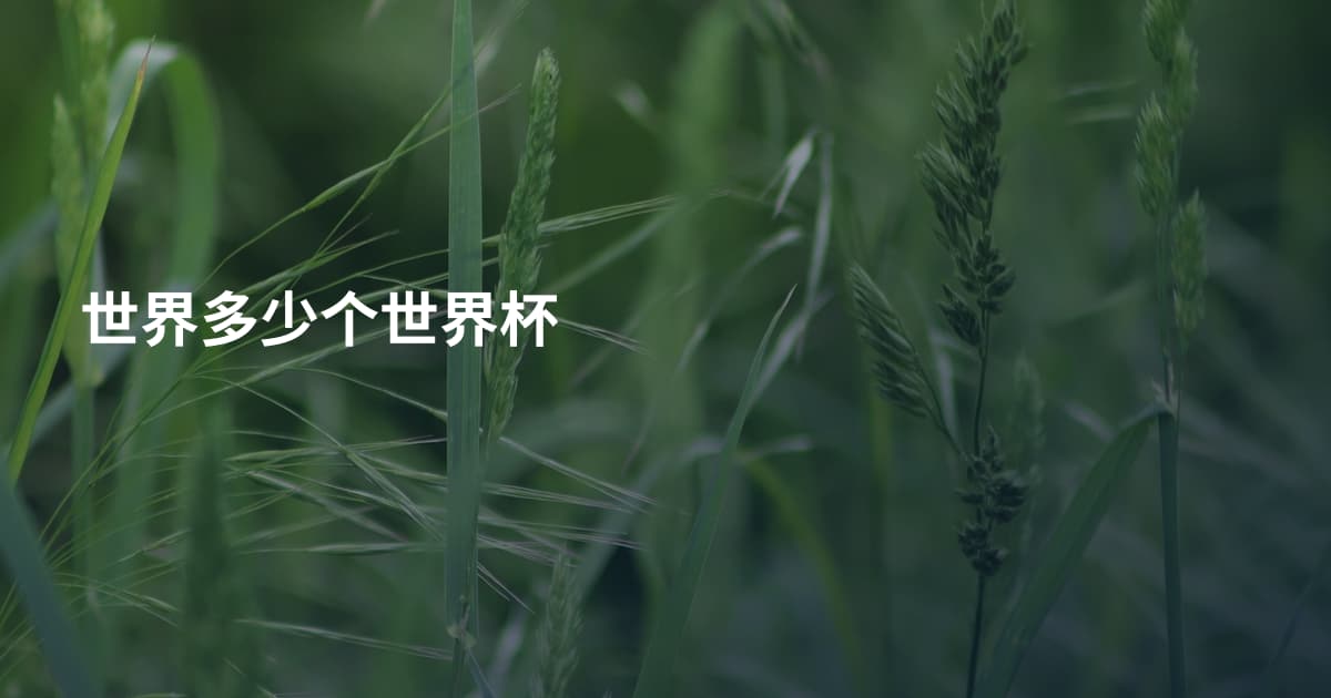 世界多少个世界杯