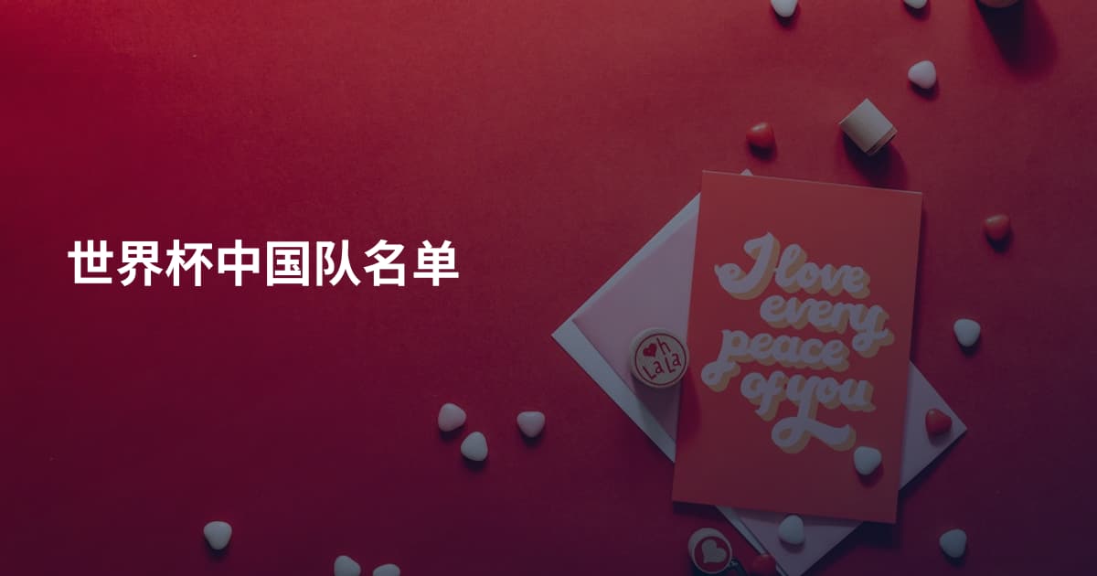 世界杯中国队名单