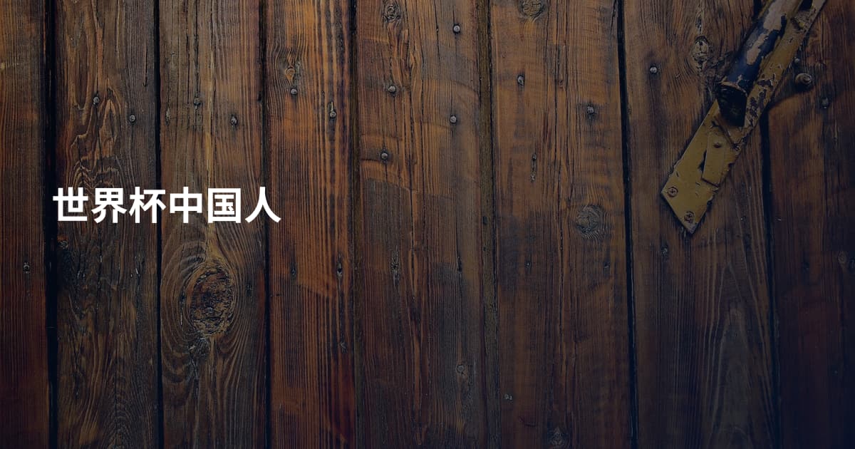 世界杯中国人