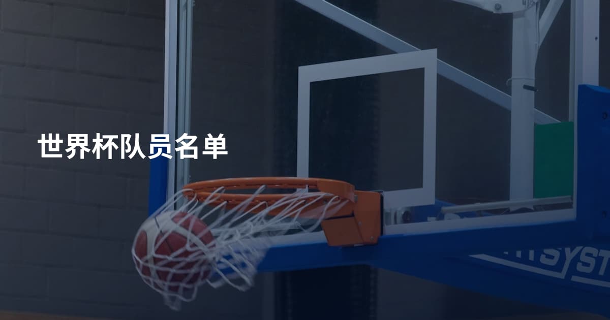 世界杯队员名单