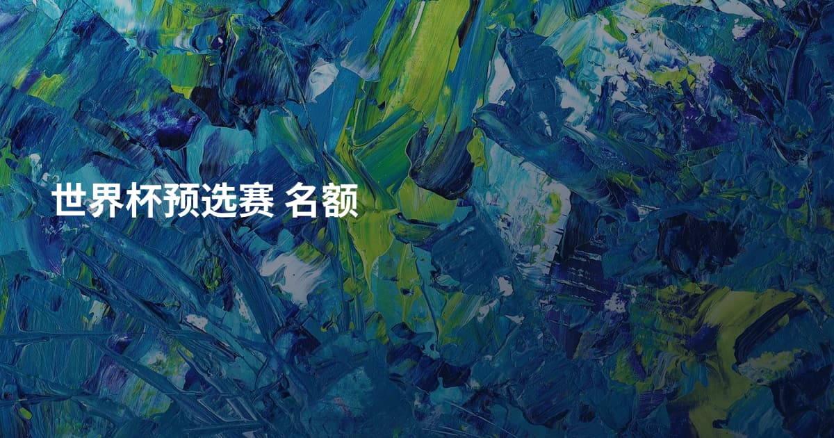 世界杯预选赛 名额