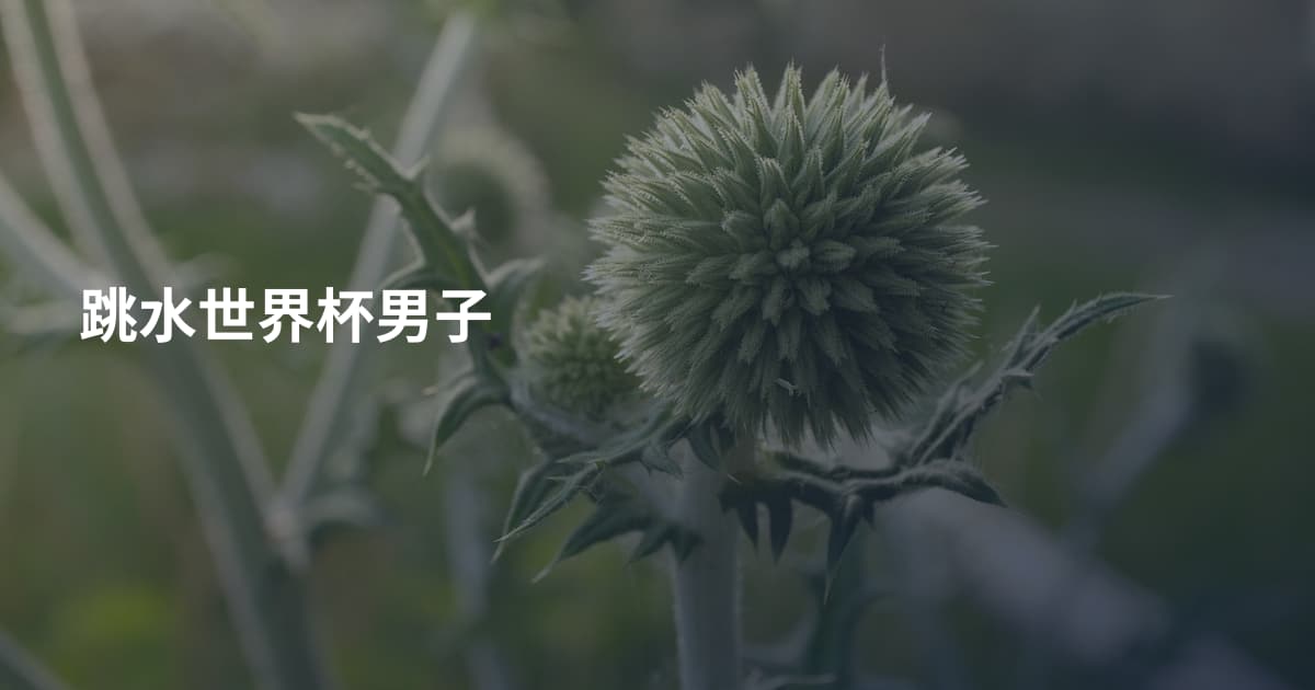 跳水世界杯男子