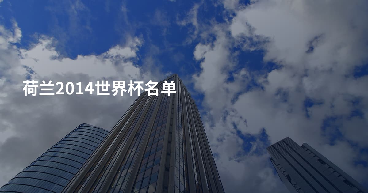 荷兰2014世界杯名单