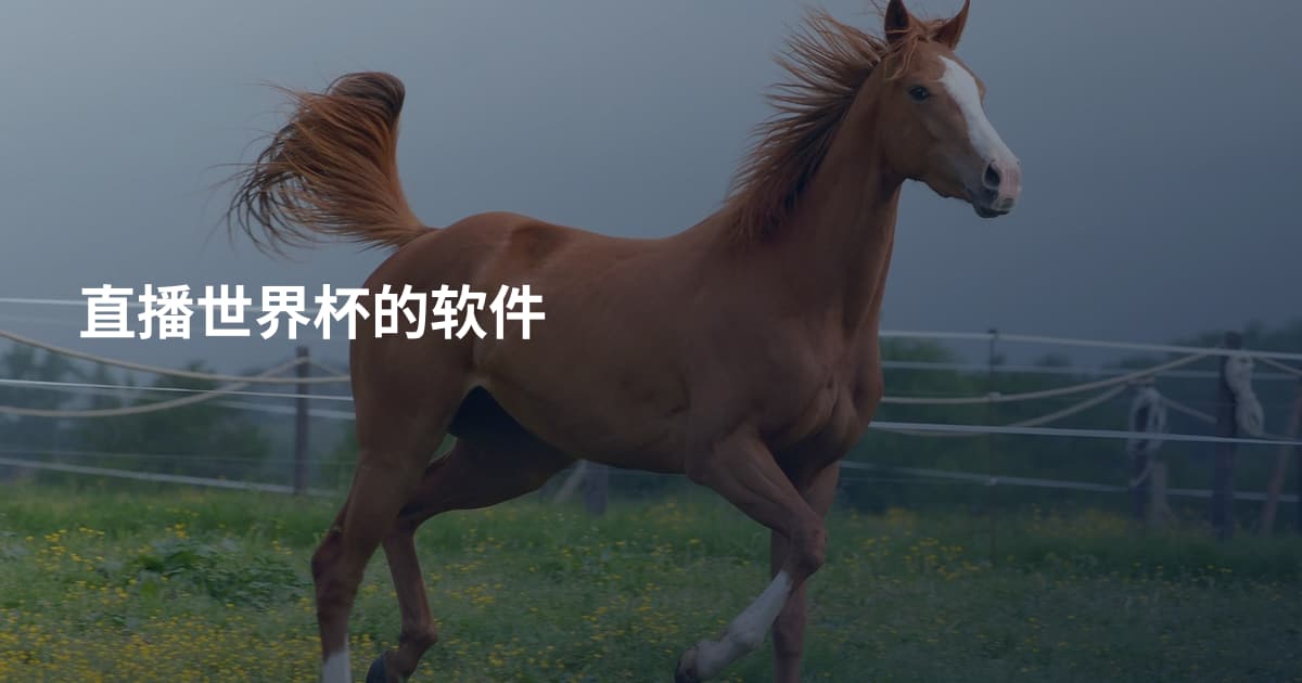 直播世界杯的软件