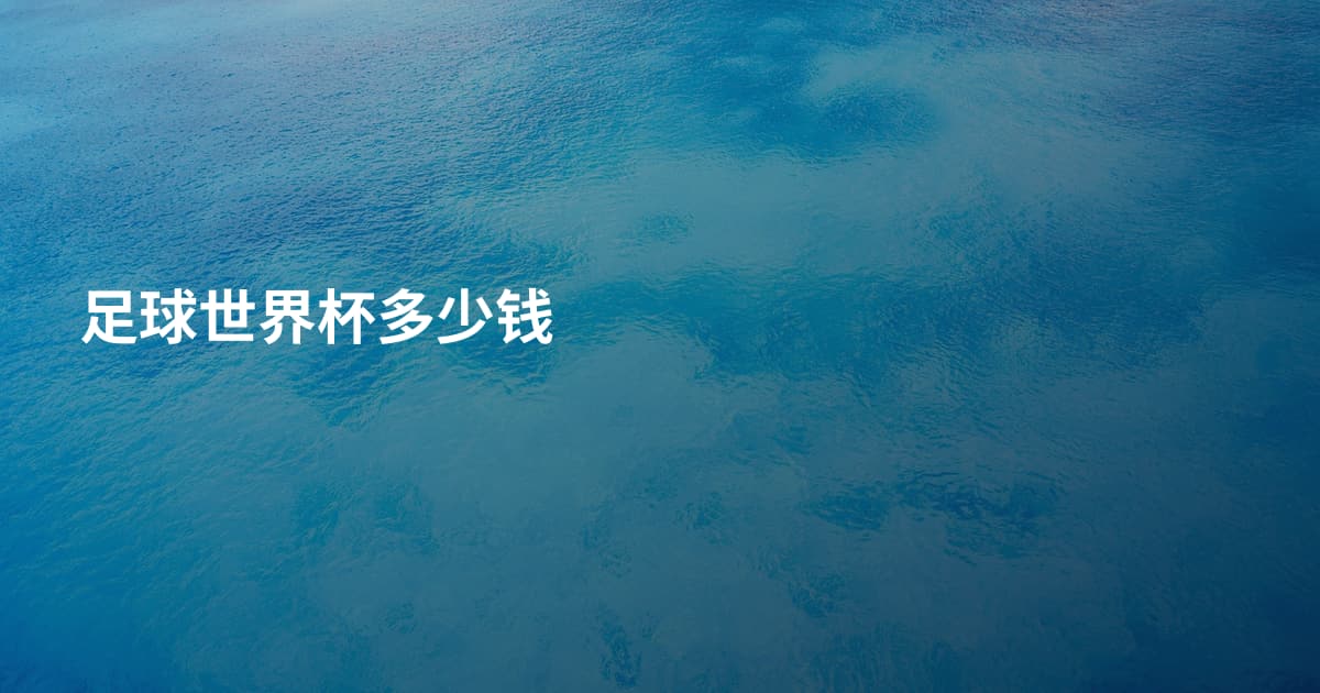 足球世界杯多少钱