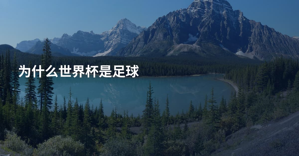 为什么世界杯是足球