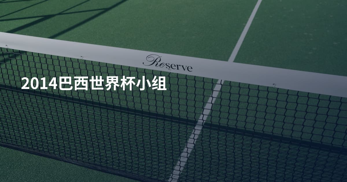 2014巴西世界杯小组