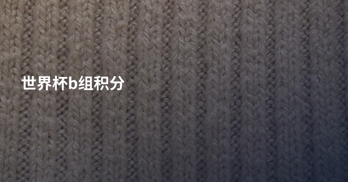 世界杯b组积分