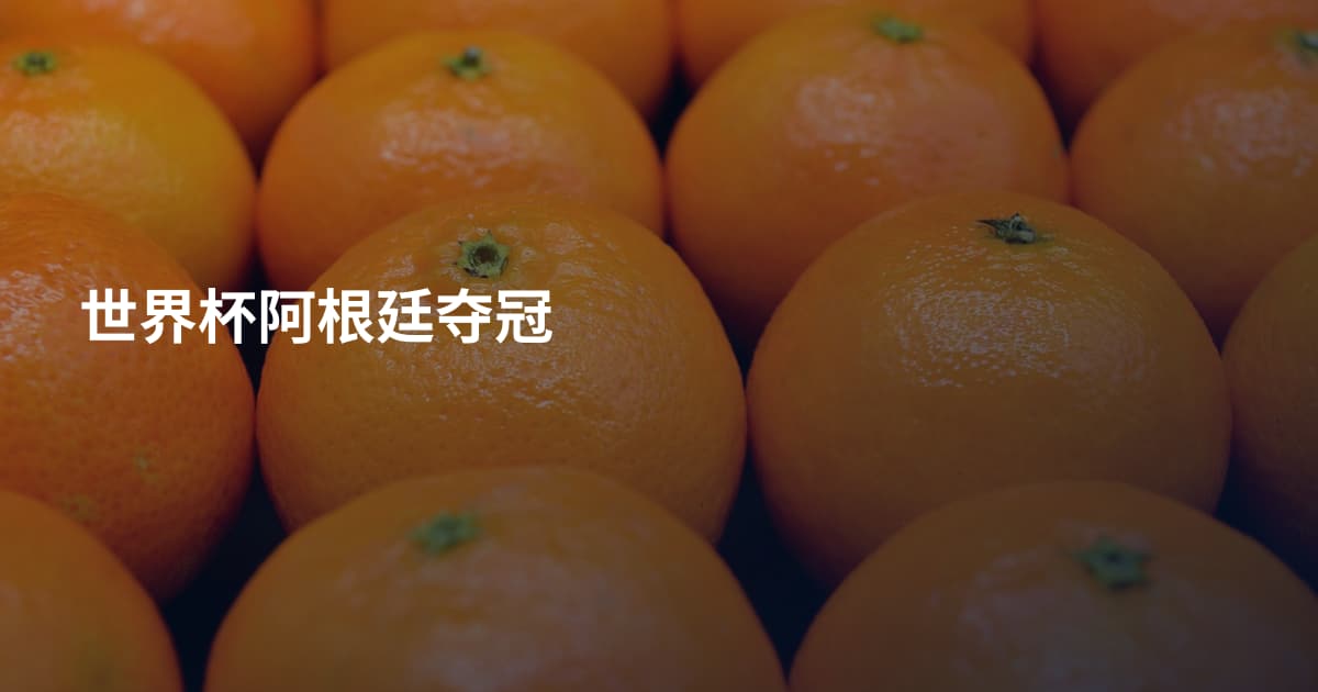 世界杯阿根廷夺冠