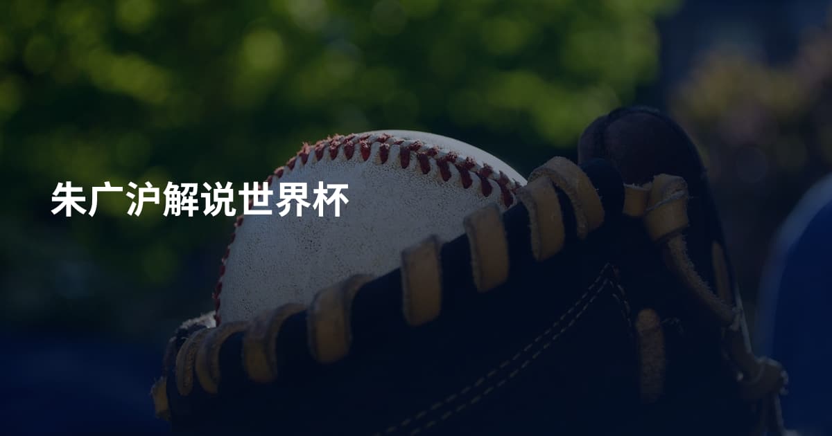 朱广沪解说世界杯