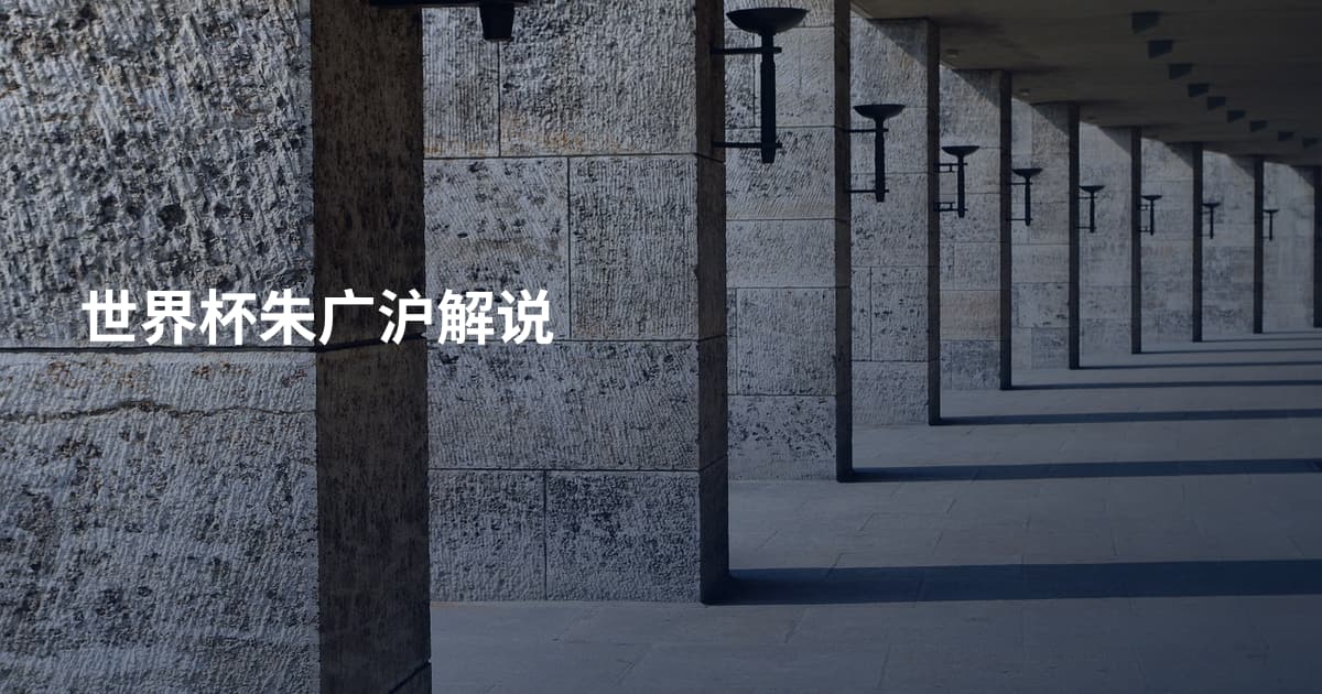 世界杯朱广沪解说