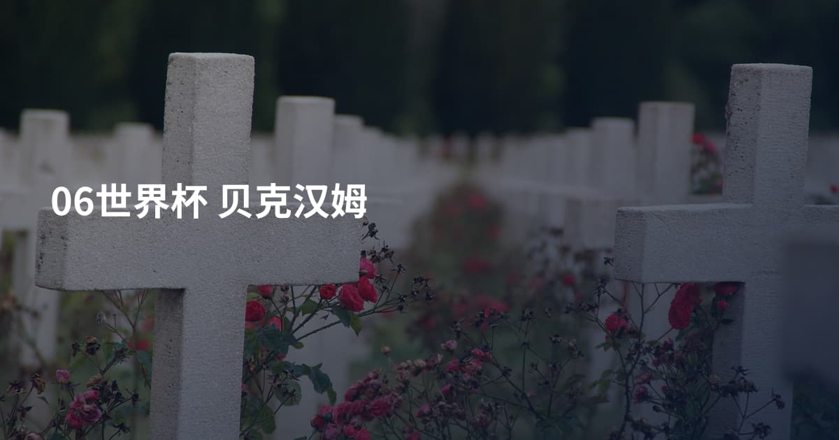 06世界杯 贝克汉姆
