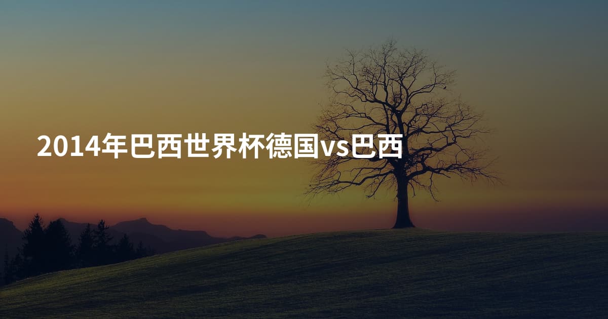 2014年巴西世界杯德国vs巴西