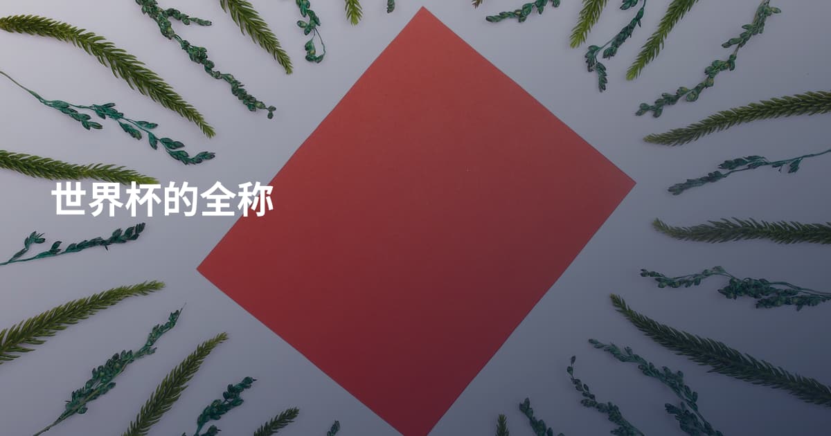 世界杯的全称