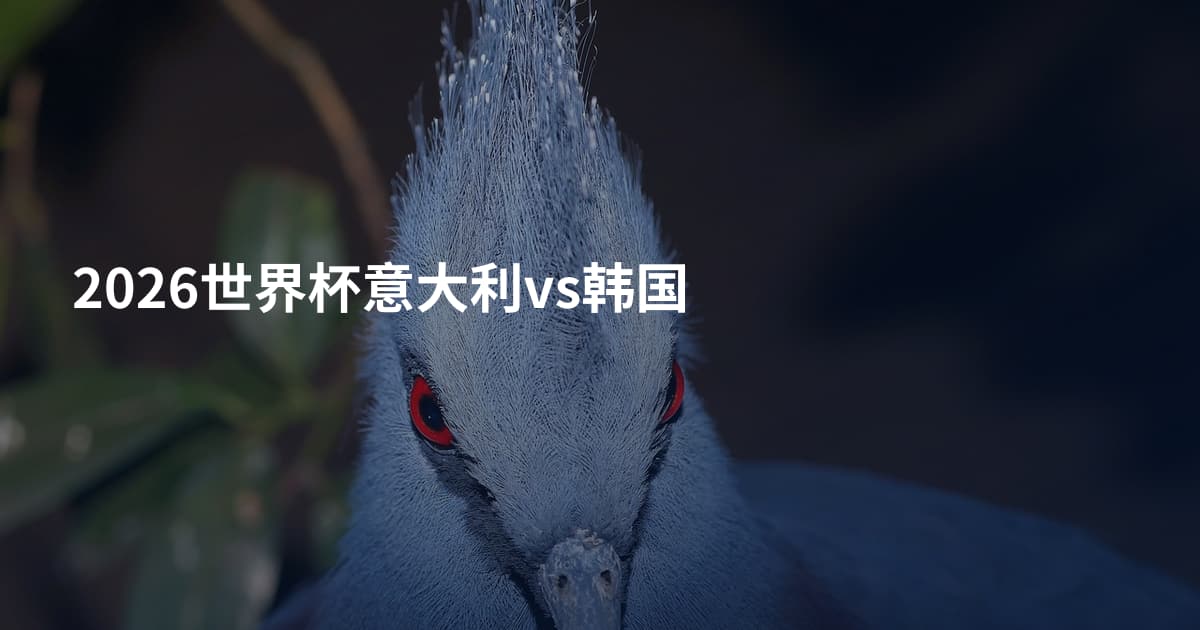 2026世界杯意大利vs韩国