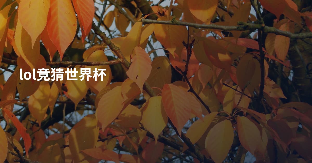 lol竞猜世界杯