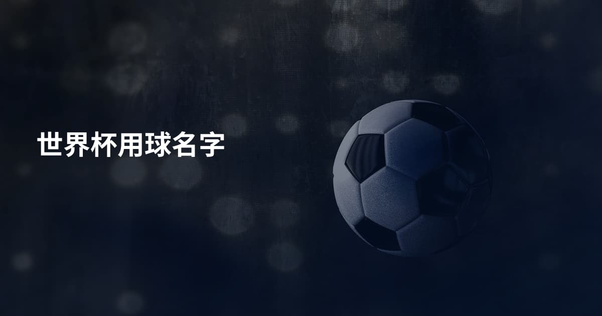 世界杯用球名字