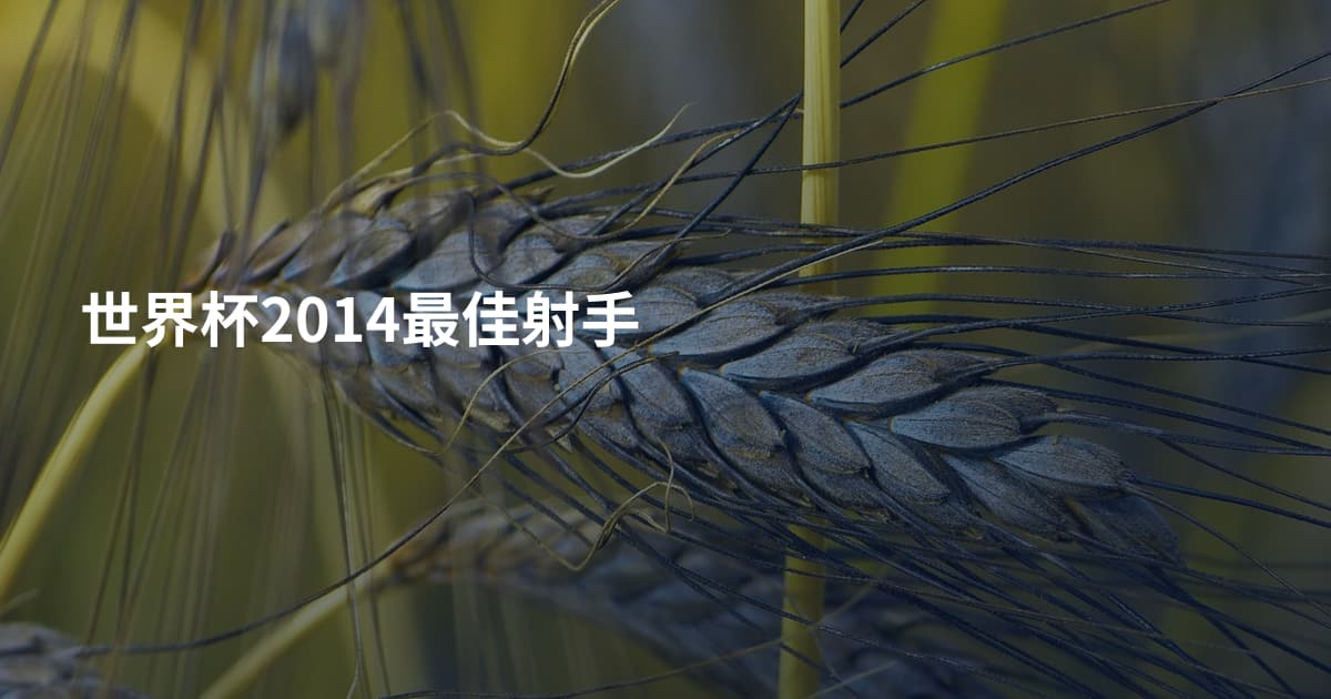 世界杯2014最佳射手