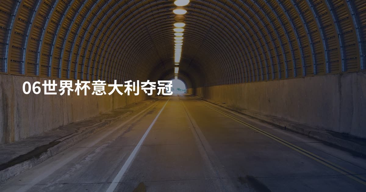 06世界杯意大利夺冠