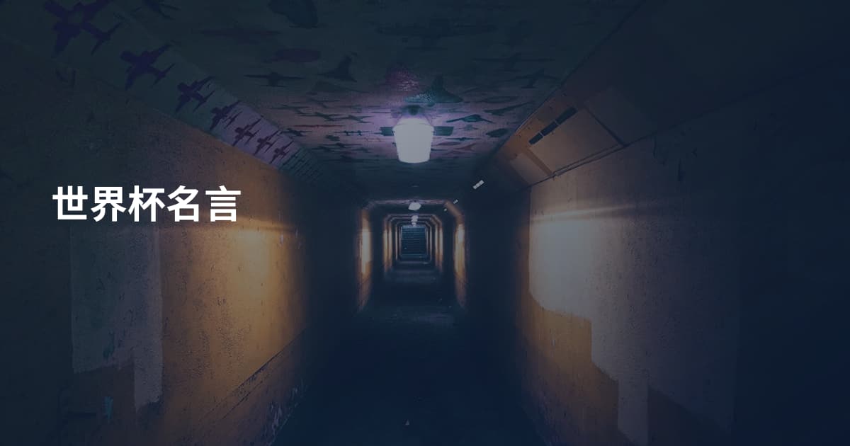 世界杯名言