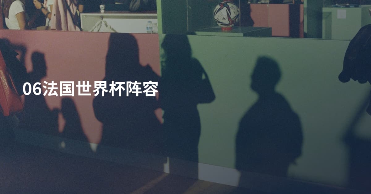 06法国世界杯阵容
