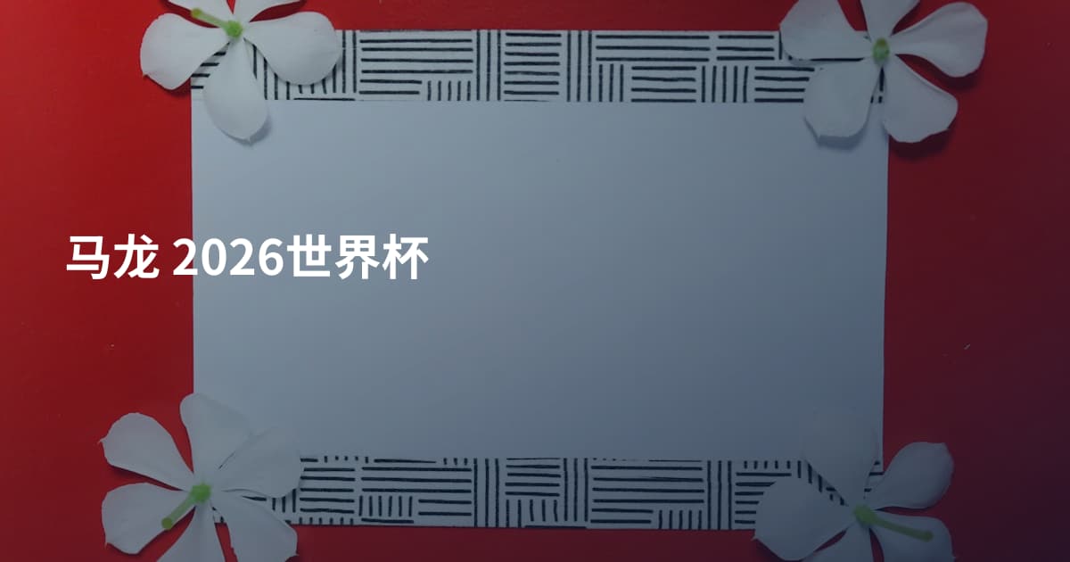 马龙 2026世界杯