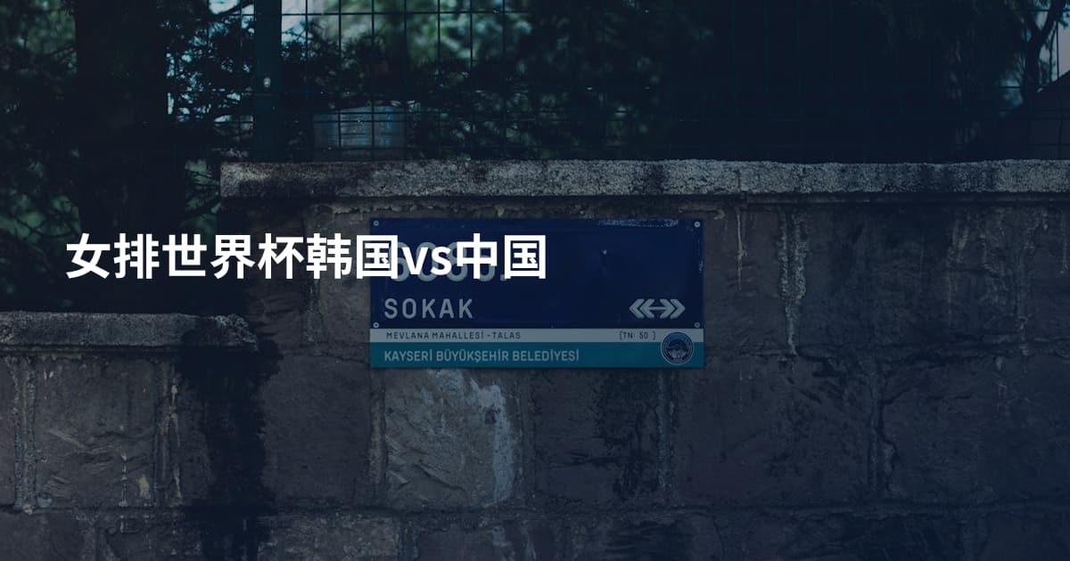 女排世界杯韩国vs中国