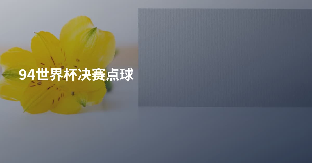 94世界杯决赛点球