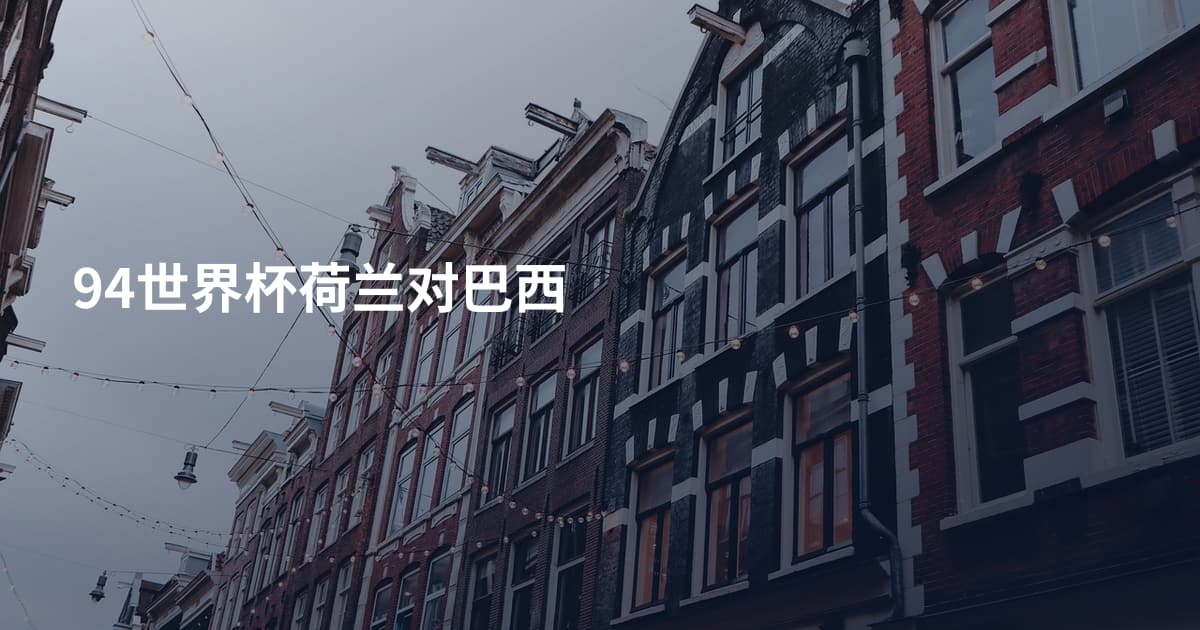 94世界杯荷兰对巴西