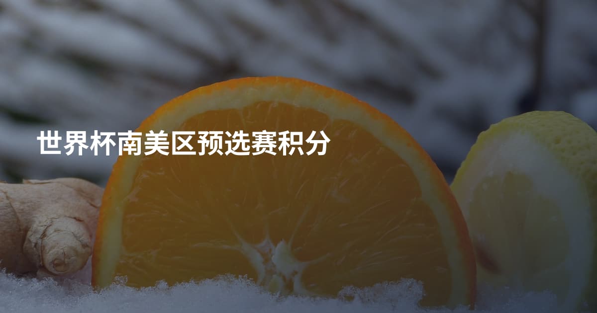 世界杯南美区预选赛积分