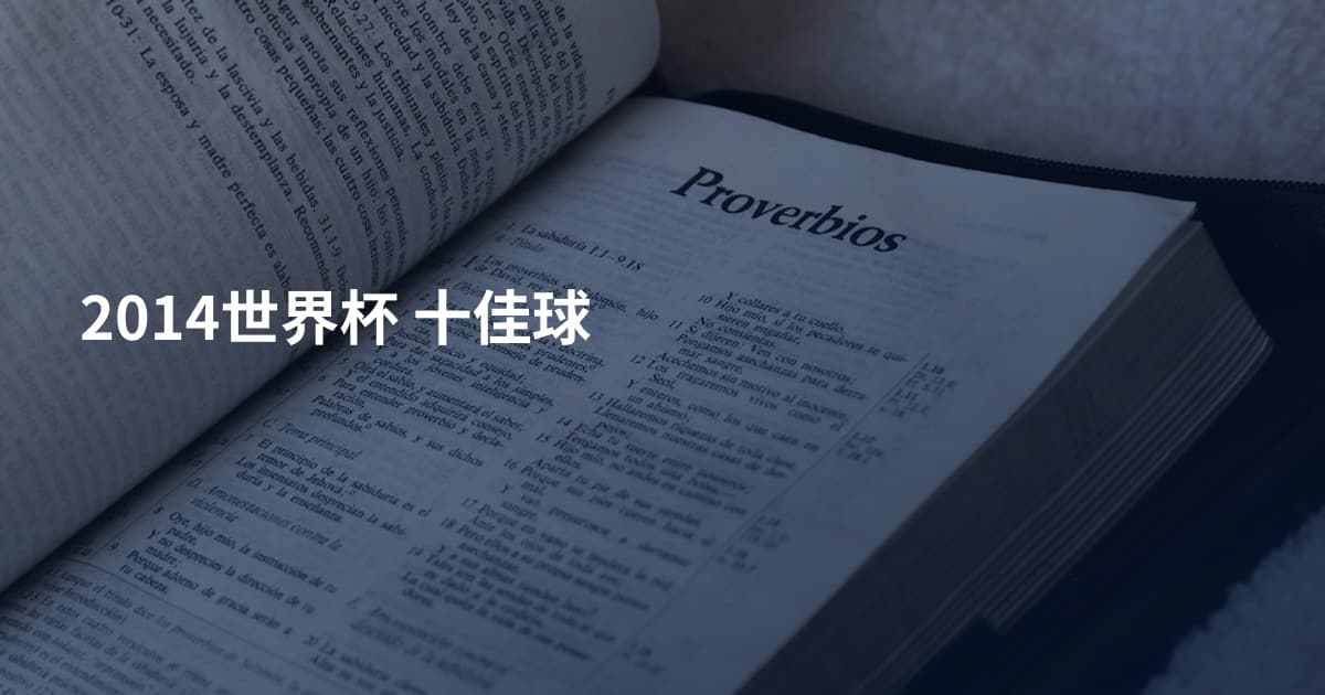 2014世界杯 十佳球