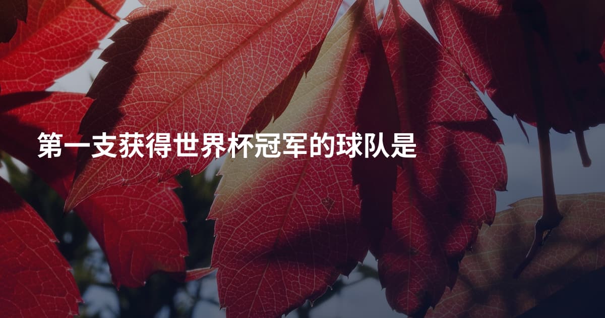 第一支获得世界杯冠军的球队是