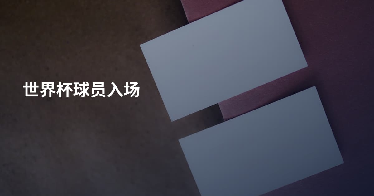 世界杯球员入场