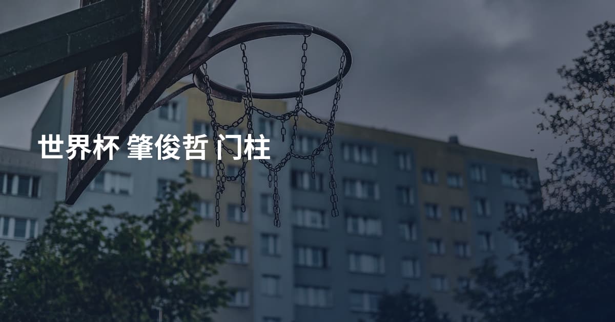 世界杯 肇俊哲 门柱
