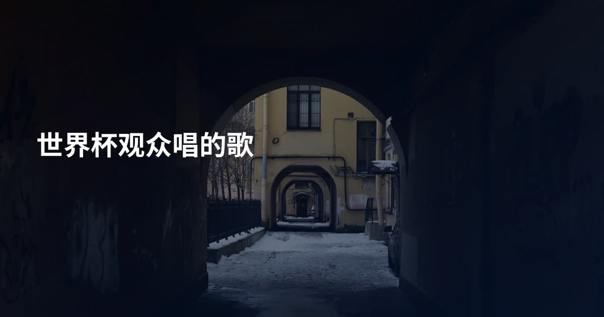 世界杯观众唱的歌