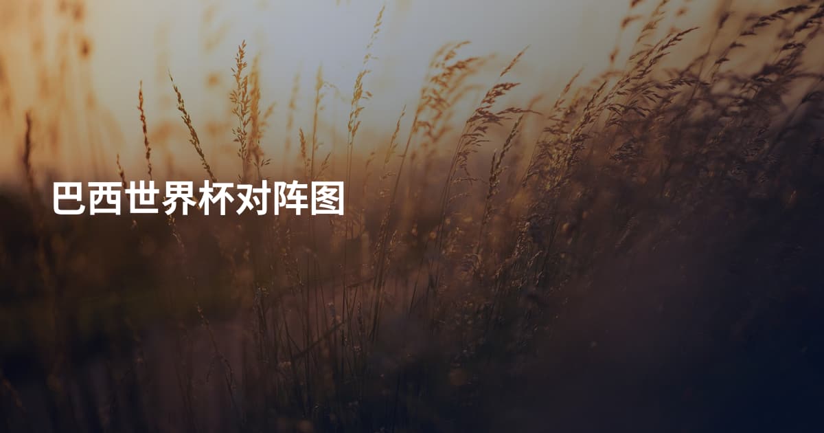 巴西世界杯对阵图