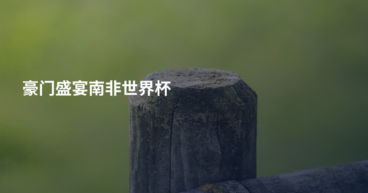 豪门盛宴南非世界杯