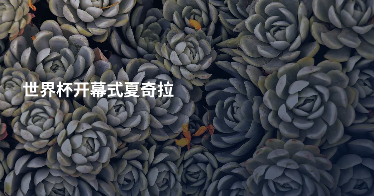 世界杯开幕式夏奇拉