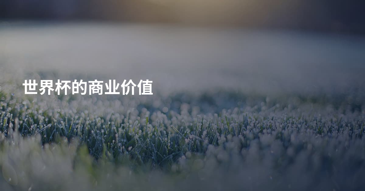 世界杯的商业价值