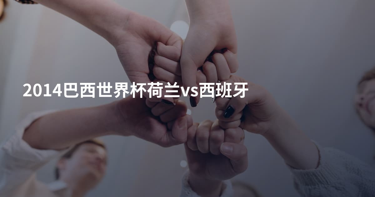 2014巴西世界杯荷兰vs西班牙