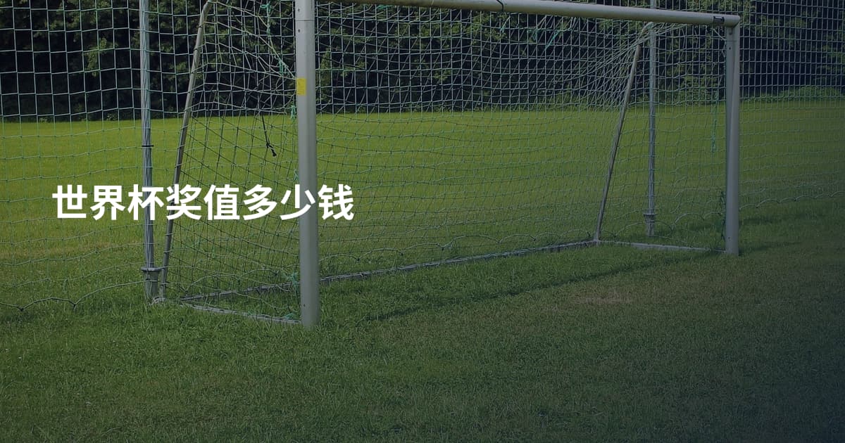世界杯奖值多少钱